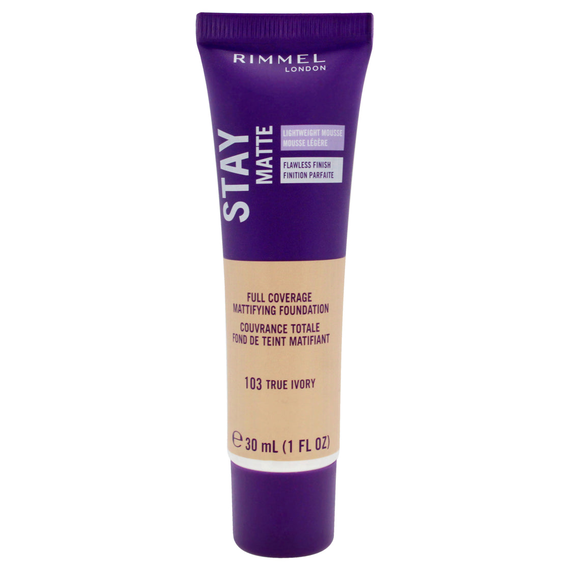 Stay Matte Lightweight Mousse Foundation - 103 True Ivory by Rimmel London for Women - 1 oz Mousse Foundation