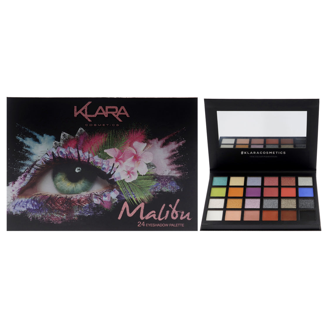 24 Eyeshadow Palette - Malibu by Klara for Women - 1.68 oz Eye Shadow