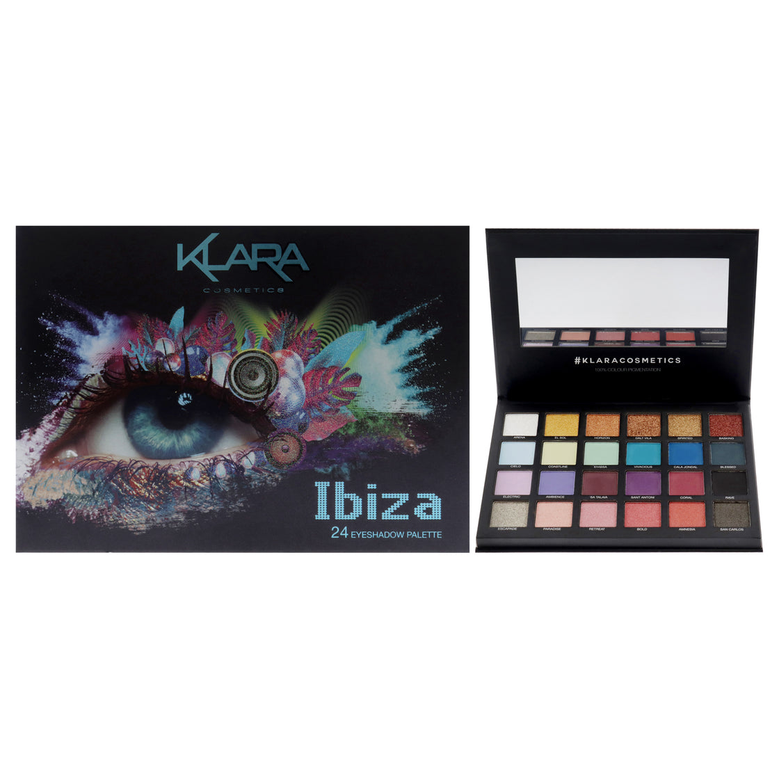 24 Eyeshadow Palette - Ibiza by Klara for Women - 1.68 oz Eye Shadow