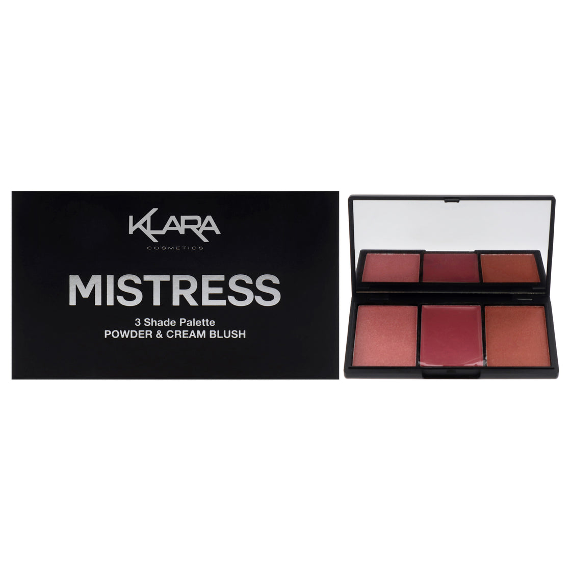 3 Shade Palette Powder and Cream Blush - Mistress by Klara for Women - 0.35 oz Makeup