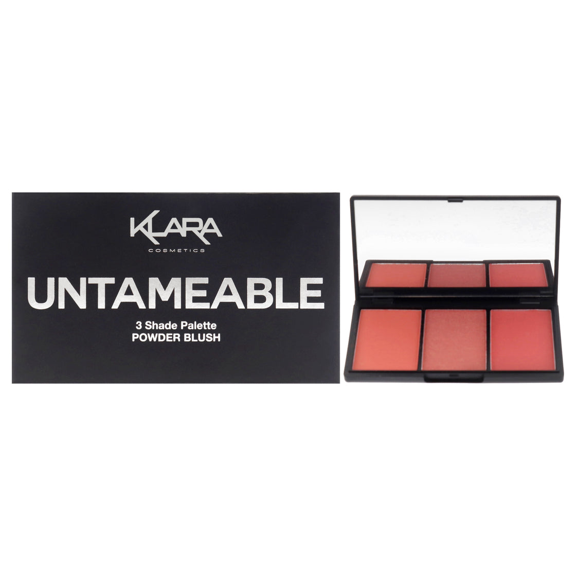 3 ShadesPowder Blush Palette - Untameable by Klara for Women - 0.35 oz Makeup