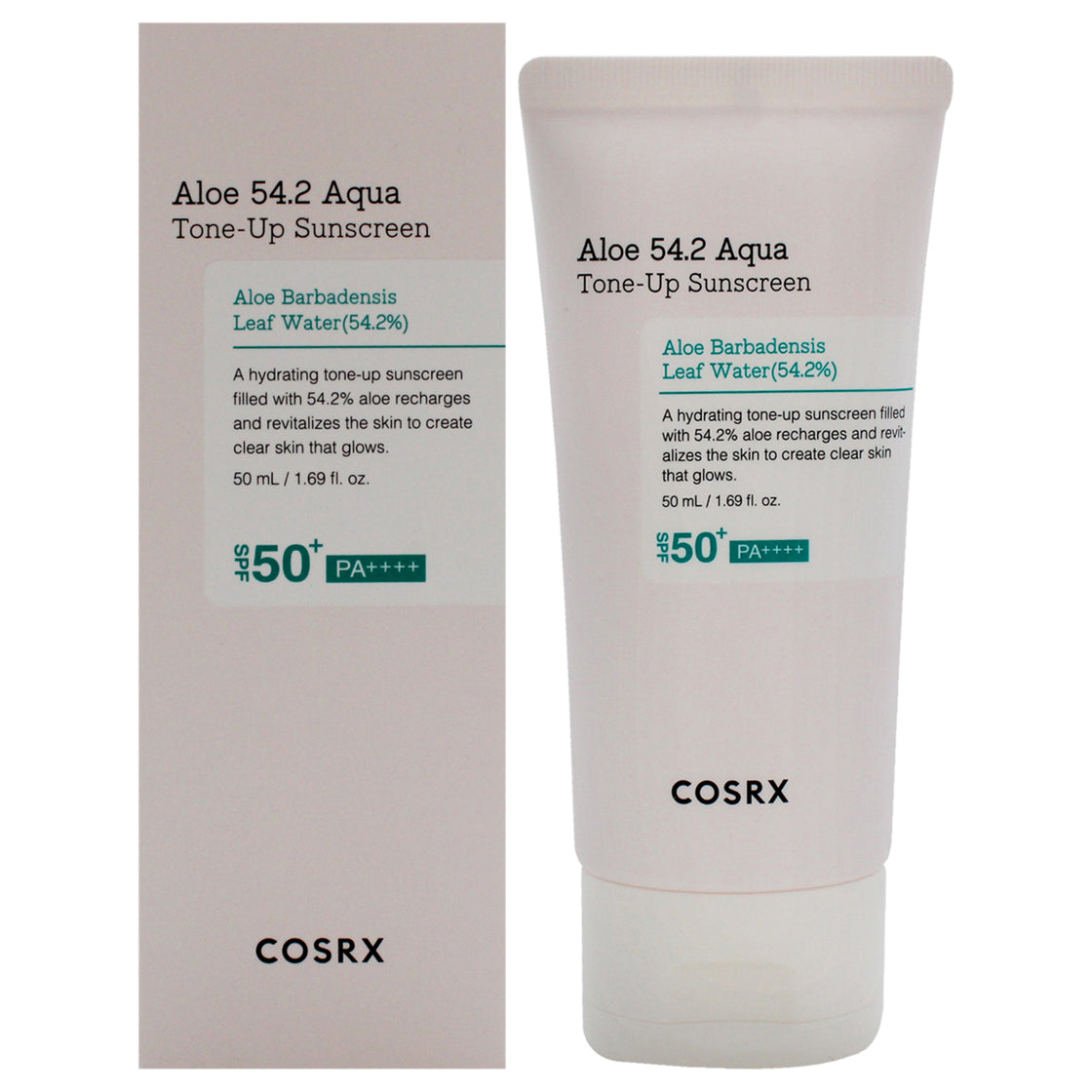 Aloe 54.2 Aqua Tone-Up Sunscreen SPF 50 Plus by Cosrx for Unisex - 1.69 oz Sunscreen