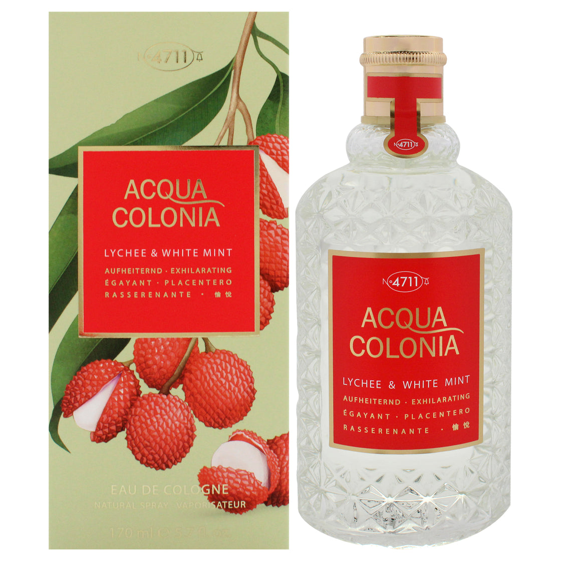 4711 Acqua Colonia - Lychee and White Mint by Muelhens for Unisex - 5.7 oz EDC Spray