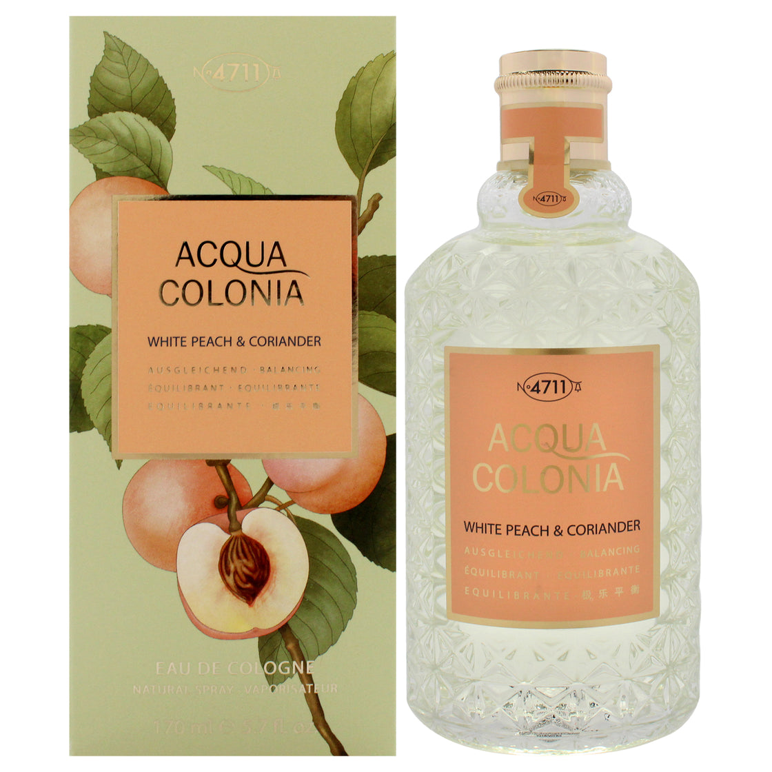 4711 Acqua Colonia - White Peach and Coriander by Muelhens for Unisex - 5.7 oz EDC Spray