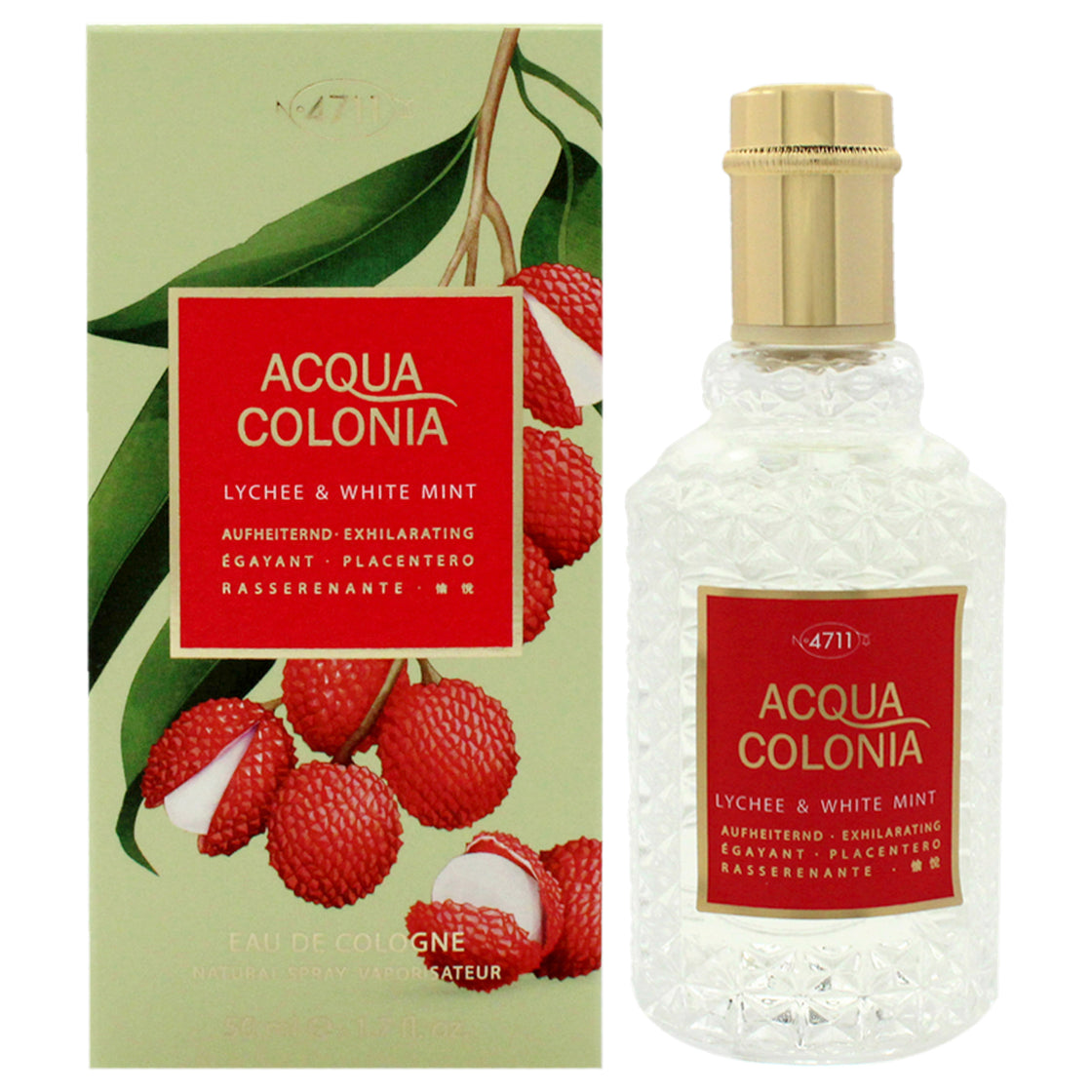 4711 Acqua Colonia - Lychee and White Mint by Muelhens for Unisex - 1.7 oz EDC Spray