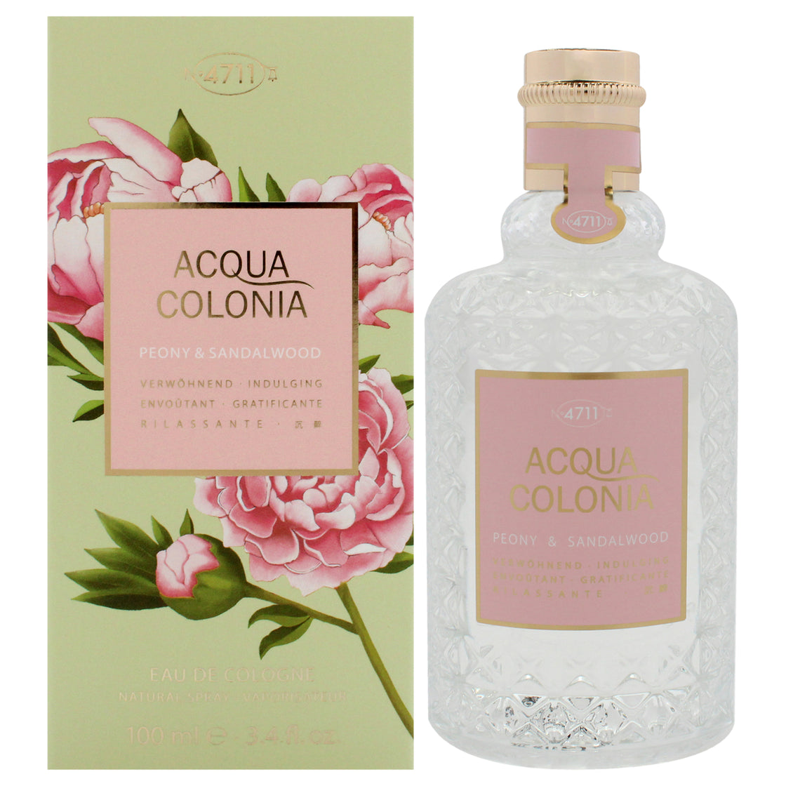 4711 Acqua Colonia - Peony and Sandalwood by Muelhens for Unisex - 3.4 oz EDC Spray