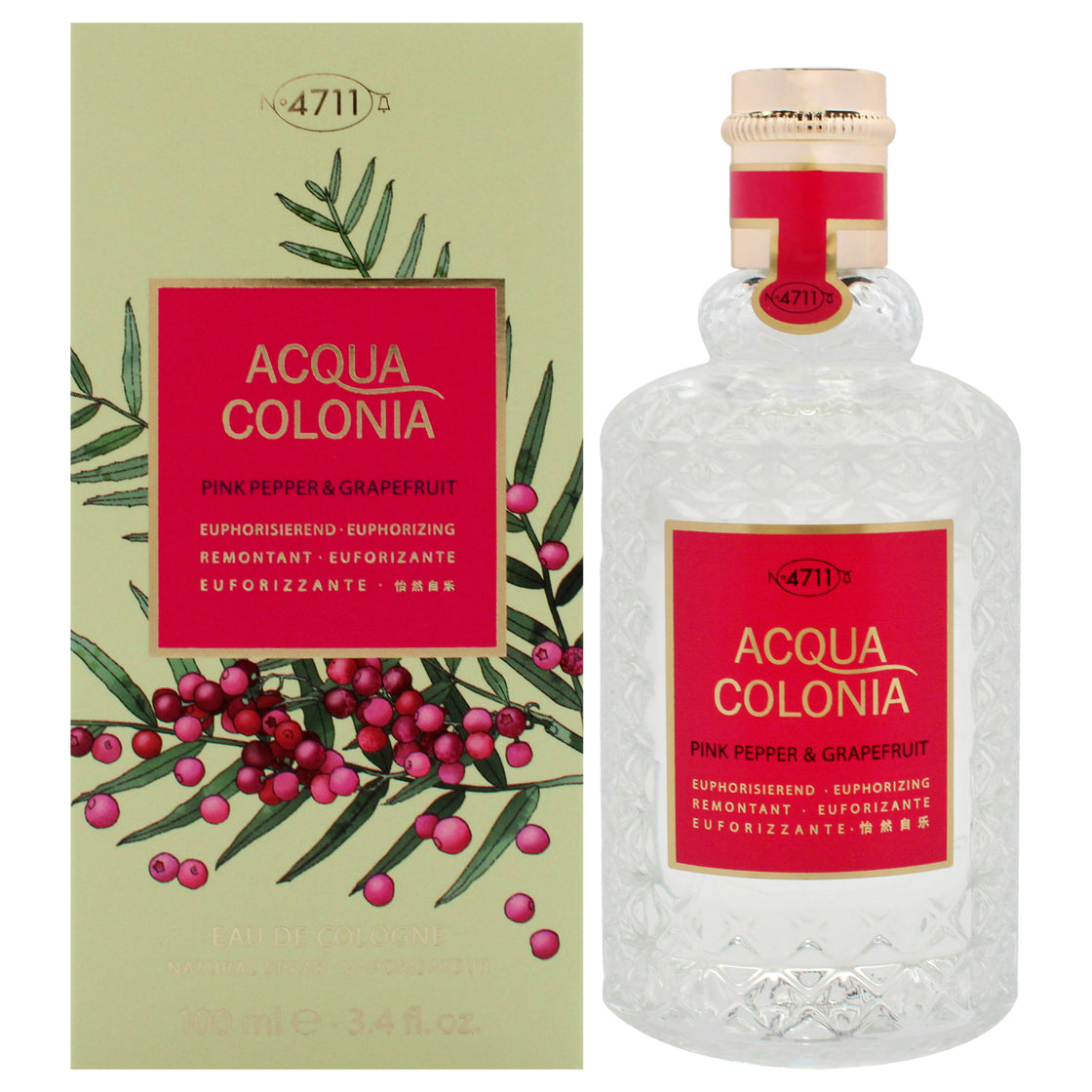 4711 Acqua Colonia - Pink Pepper and Grapefruit by Muelhens for Unisex - 3.4 oz EDC Spray