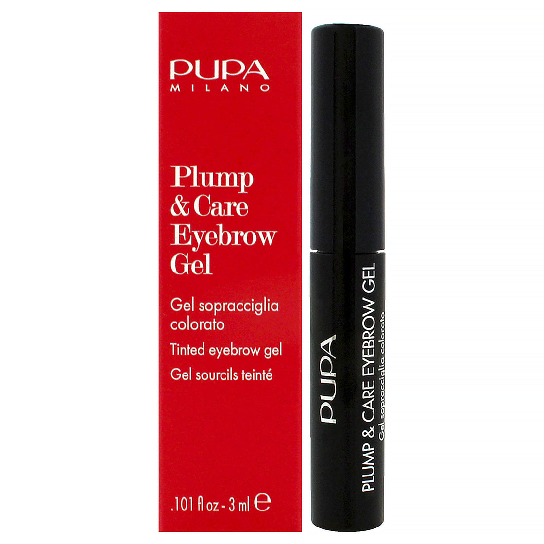 Plump and Care Eyebrow Gel - 002 Brown by Pupa Milano for Women - 0.101 oz Eyebrow Gel