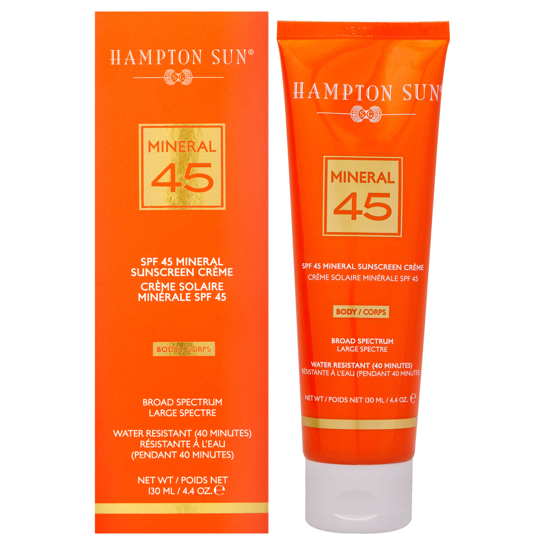 Mineral Sunscreen Creme for Body SPF 45 by Hampton Sun for Unisex - 4.4 oz Sunscreen