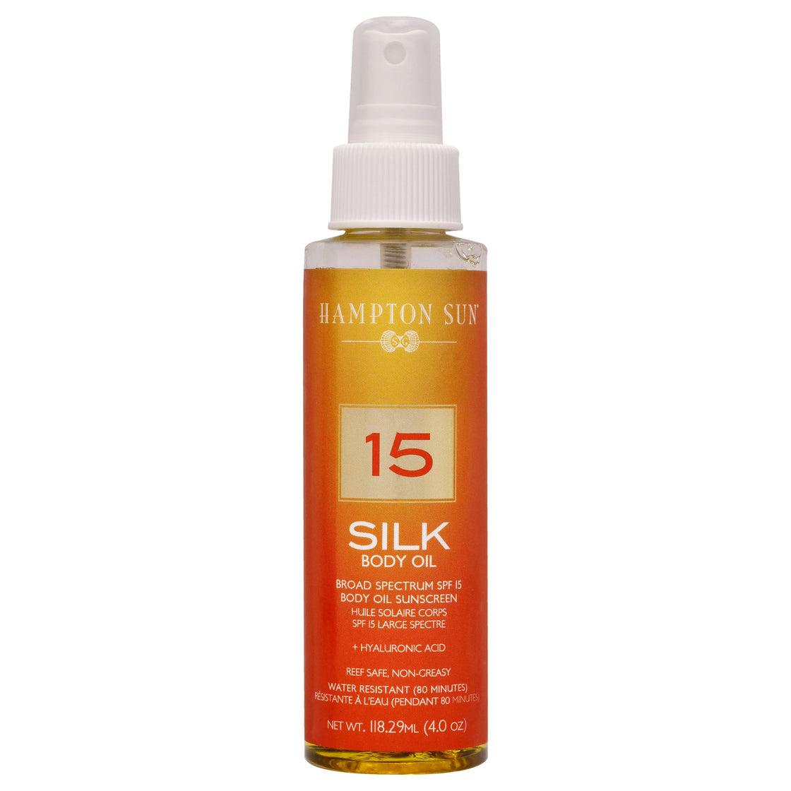 Silk Body Oil SPF 15 by Hampton Sun for Unisex - 4 oz Oil