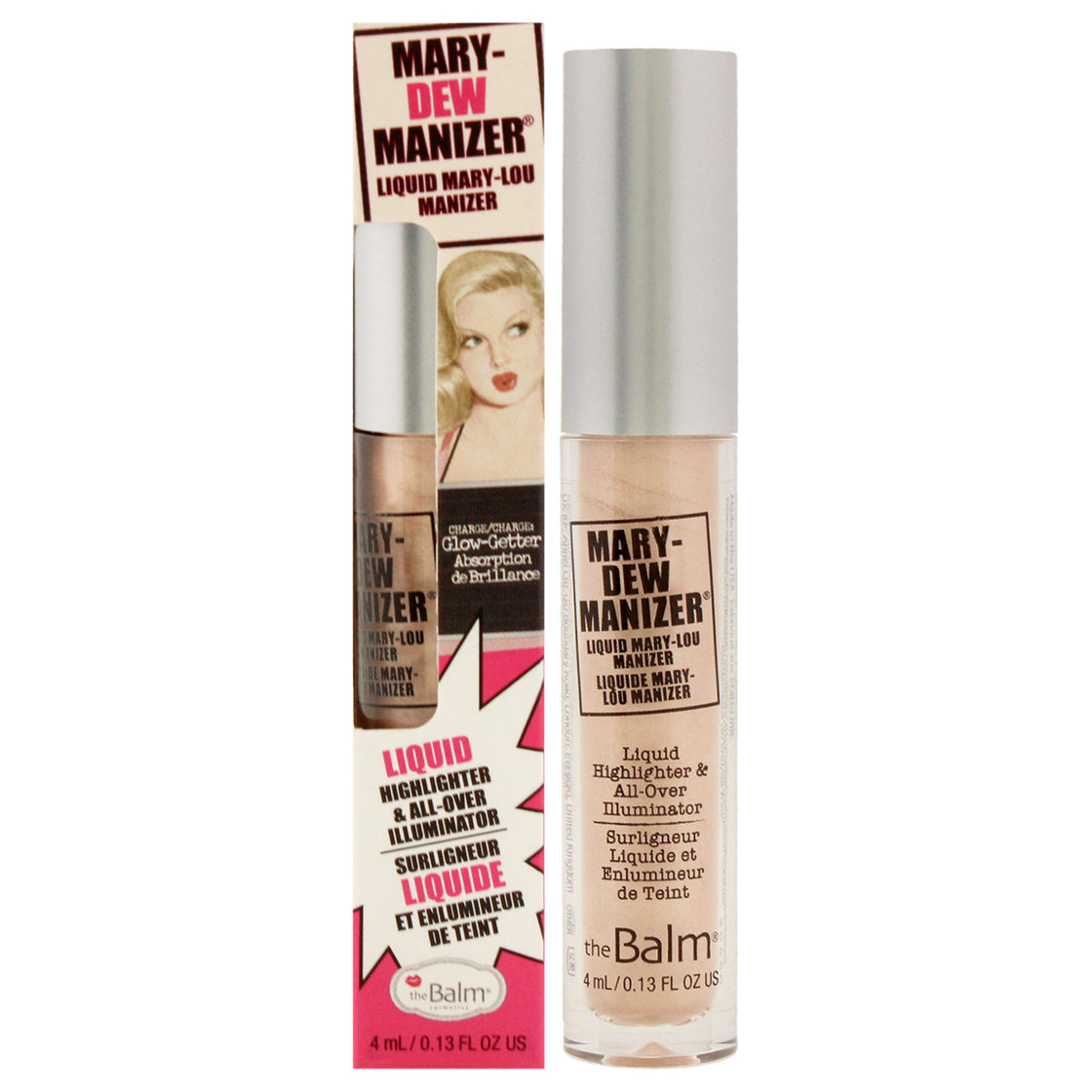 Mary Dew Manizer Liquid Highlighter by the Balm for Women - 0.13 oz Highlighter