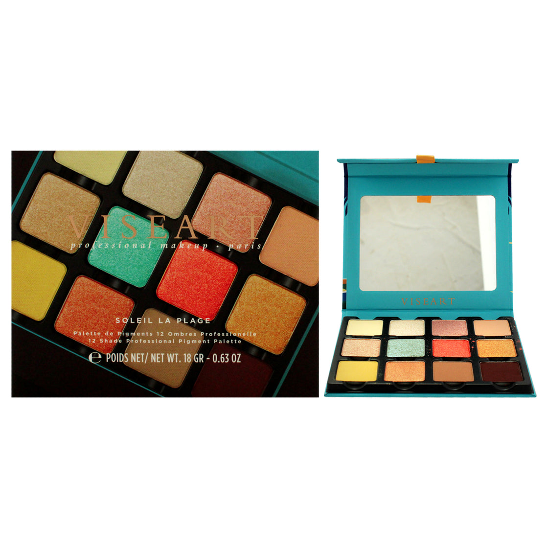 Eyeshadow Palette - Soleil La Plage by Viseart Paris for Women - 0.63 oz Eye Shadow