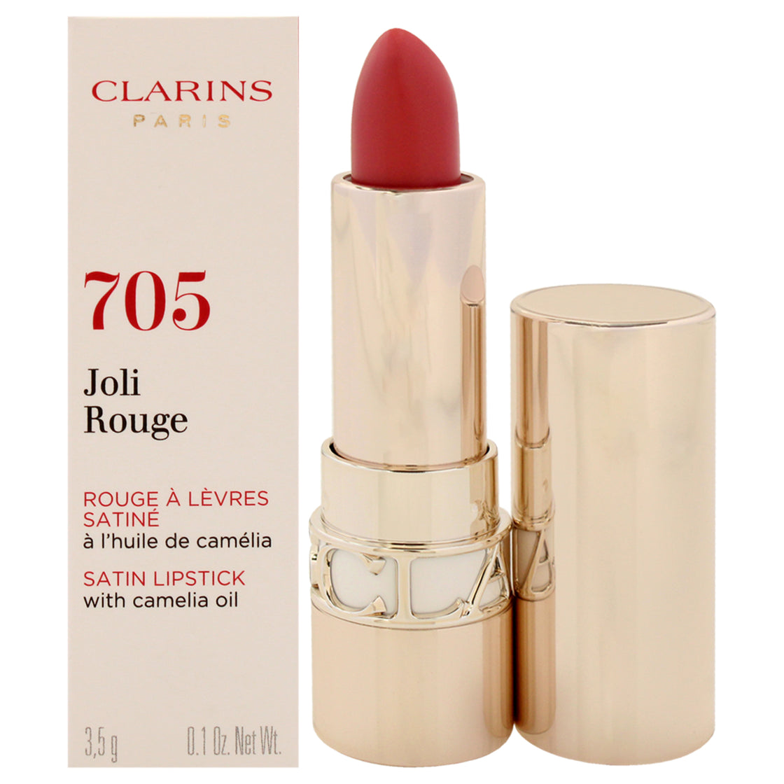 Joli Rouge Satin Lipstick - 705 Soft Berry by Clarins for Women - 0.1 oz Lipstick