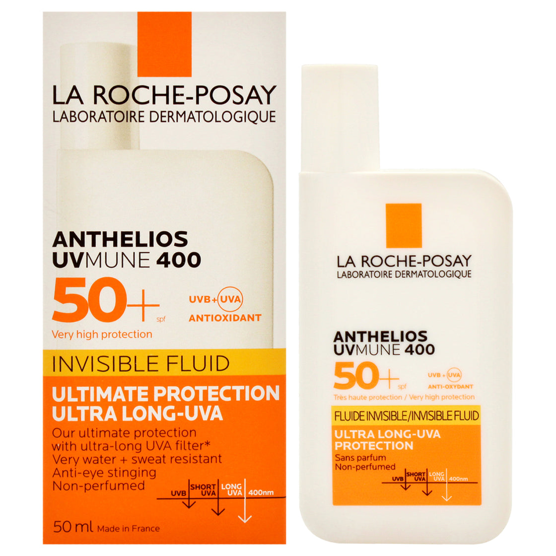 Anthelios UVmune 400 Invisible Fluid SPF 50 Plus by La Roche-Posay for Women - 1.7 oz Sunscreen