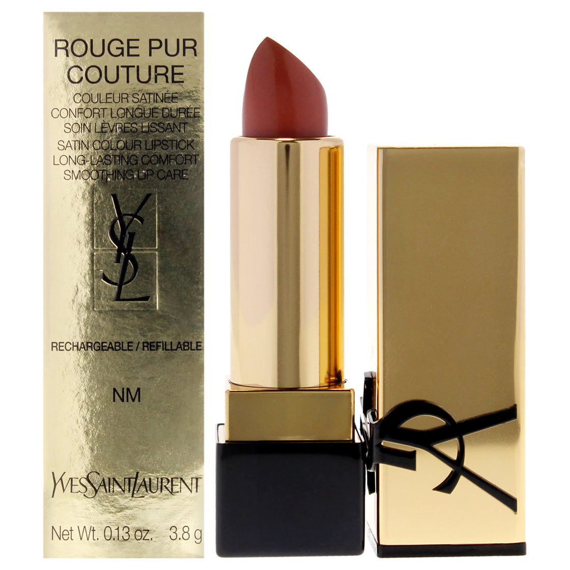 Rouge Pur Couture Satin Lipstick - NM Nu Muse by Yves Saint Laurent for Women - 0.13 oz Lipstick (Refillable)