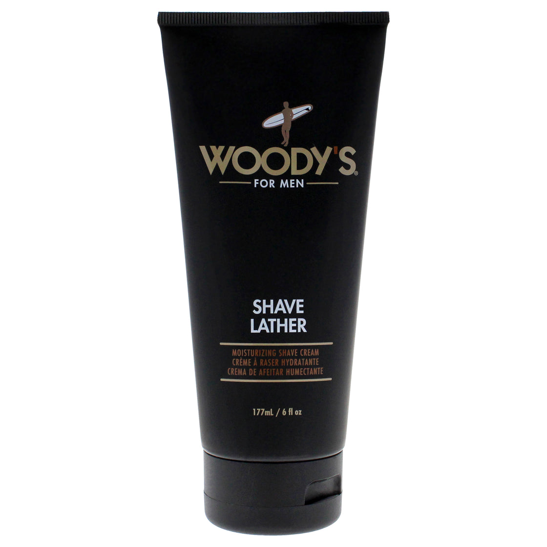 Shave Lather Cream by Woodys for Men - 6 oz Shave Cream