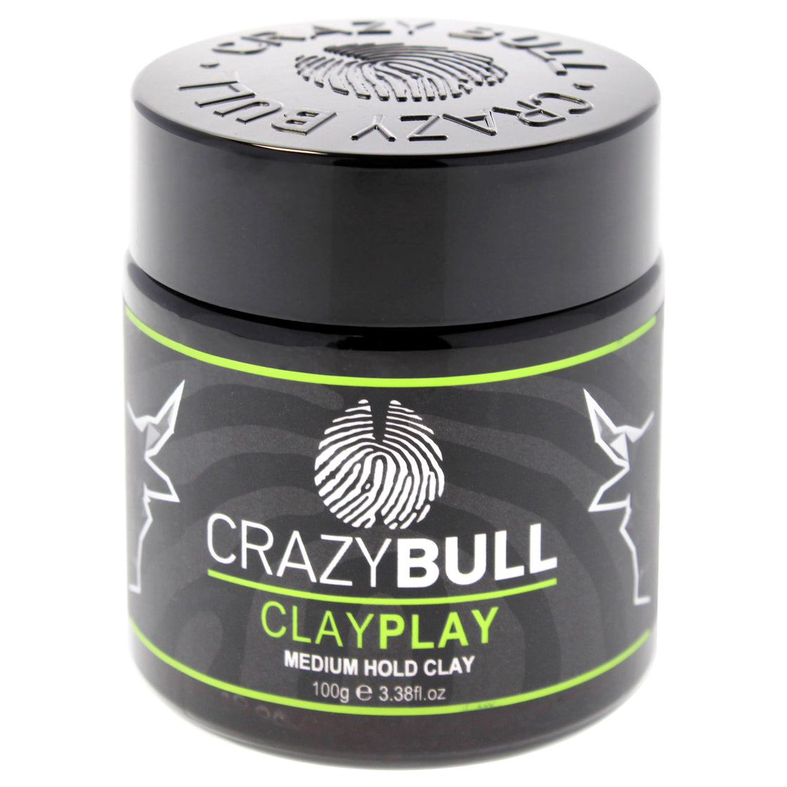 Clay Play - Medium Hold Clay by Crazy Bull Hair for Men - 3.38 oz Clay