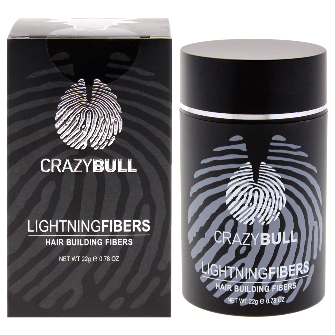 Lightning Hair Building Fibers - 5 Light Brown by Crazy Bull Hair for Men - 0.78 oz Fiber