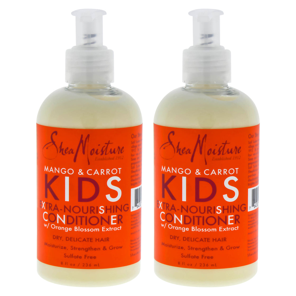 Mango & Carrot Kids Extra-Nourishing Conditioner - Pack of 2 by Shea Moisture for Kids - 8 oz Conditioner