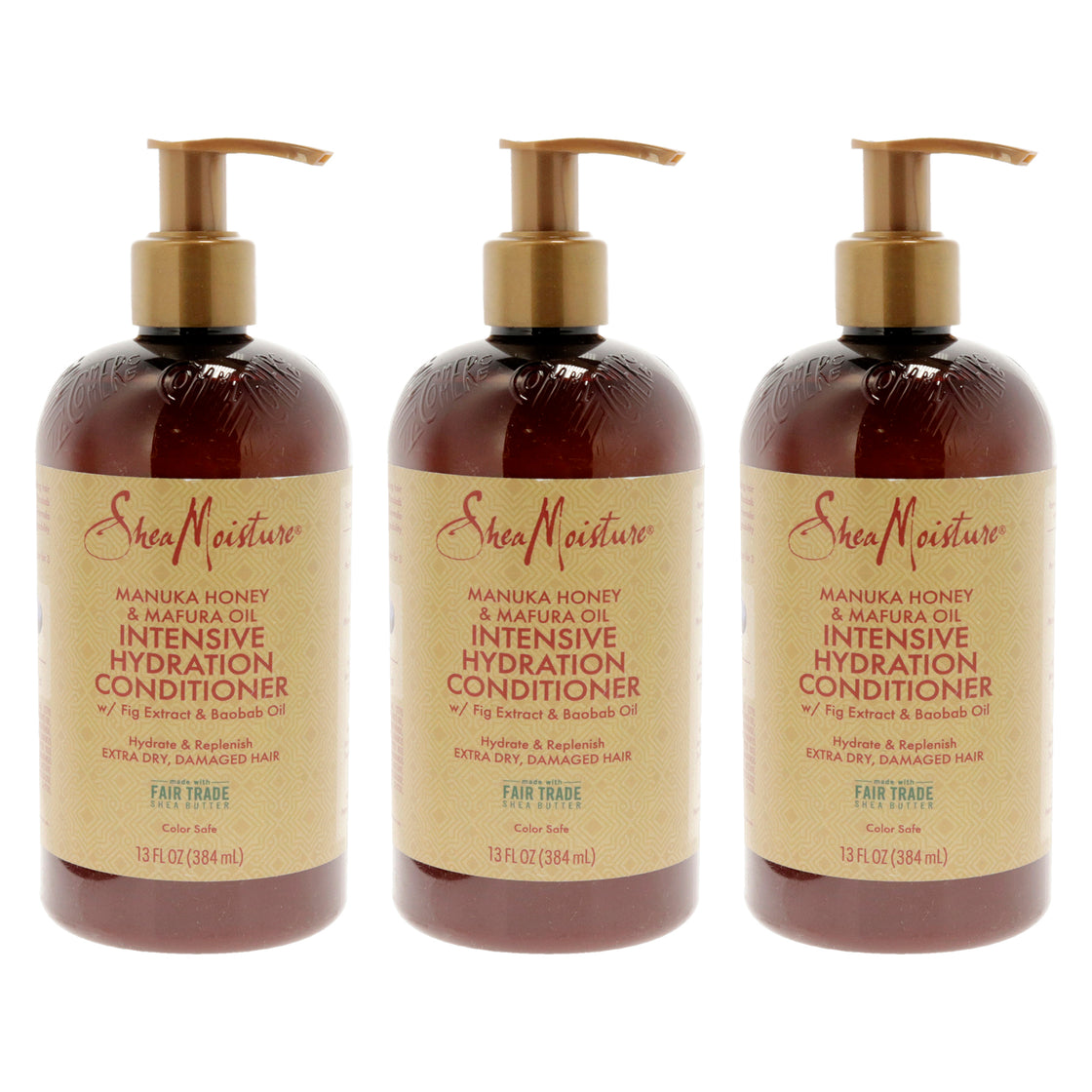 Manuka Honey Mafura Oil Intensive Hydration Conditioner by Shea Moisture for Unisex - 13 oz Conditioner - Pack of 3