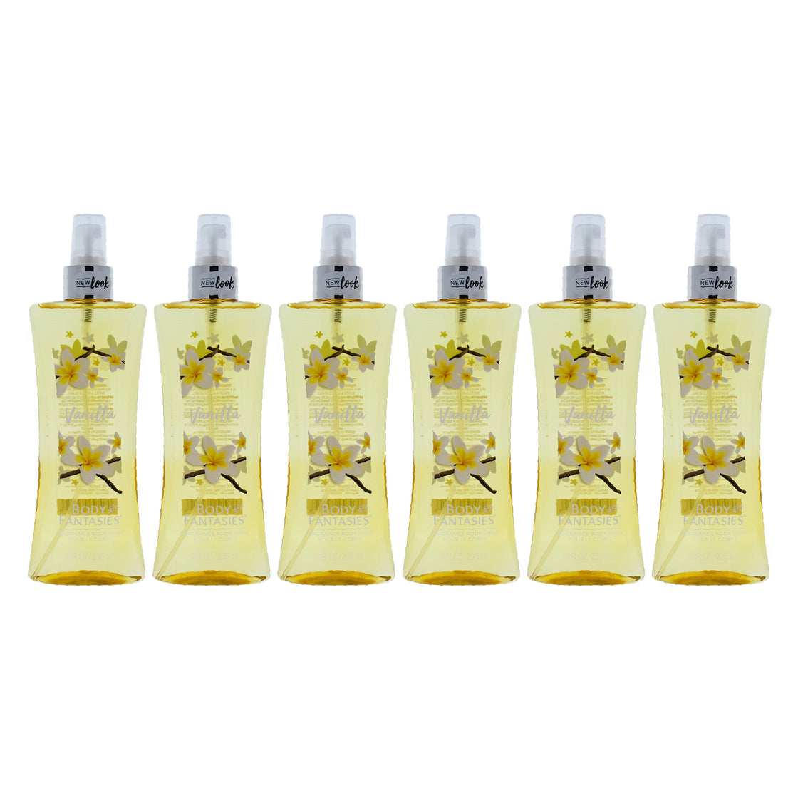 Vanilla Body Spray by Body Fantasies for Women - 8 oz Body Spray - Pack of 6