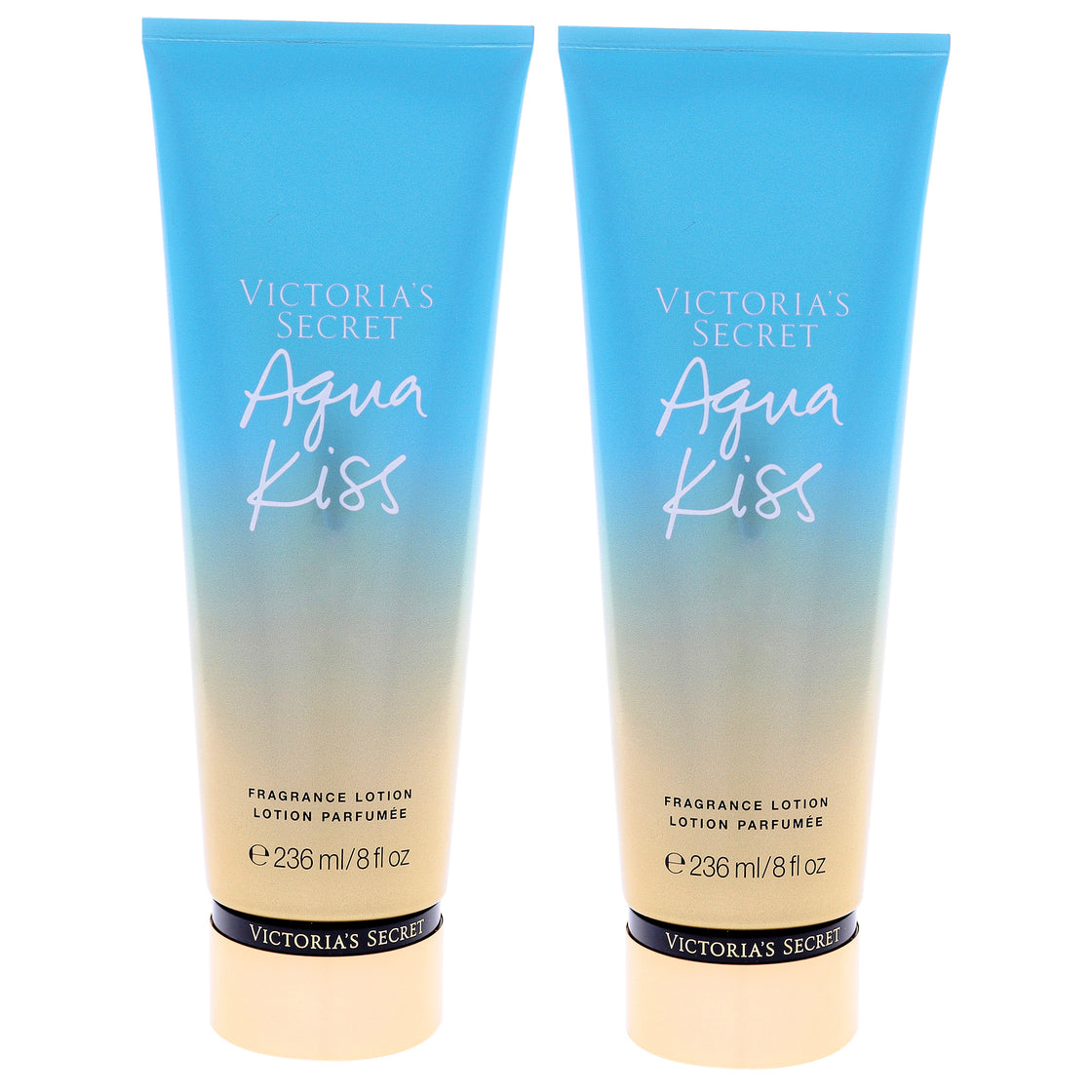 Aqua Kiss Fragrance Lotion by Victorias Secret for Women - 8 oz Body Lotion - Pack of 2