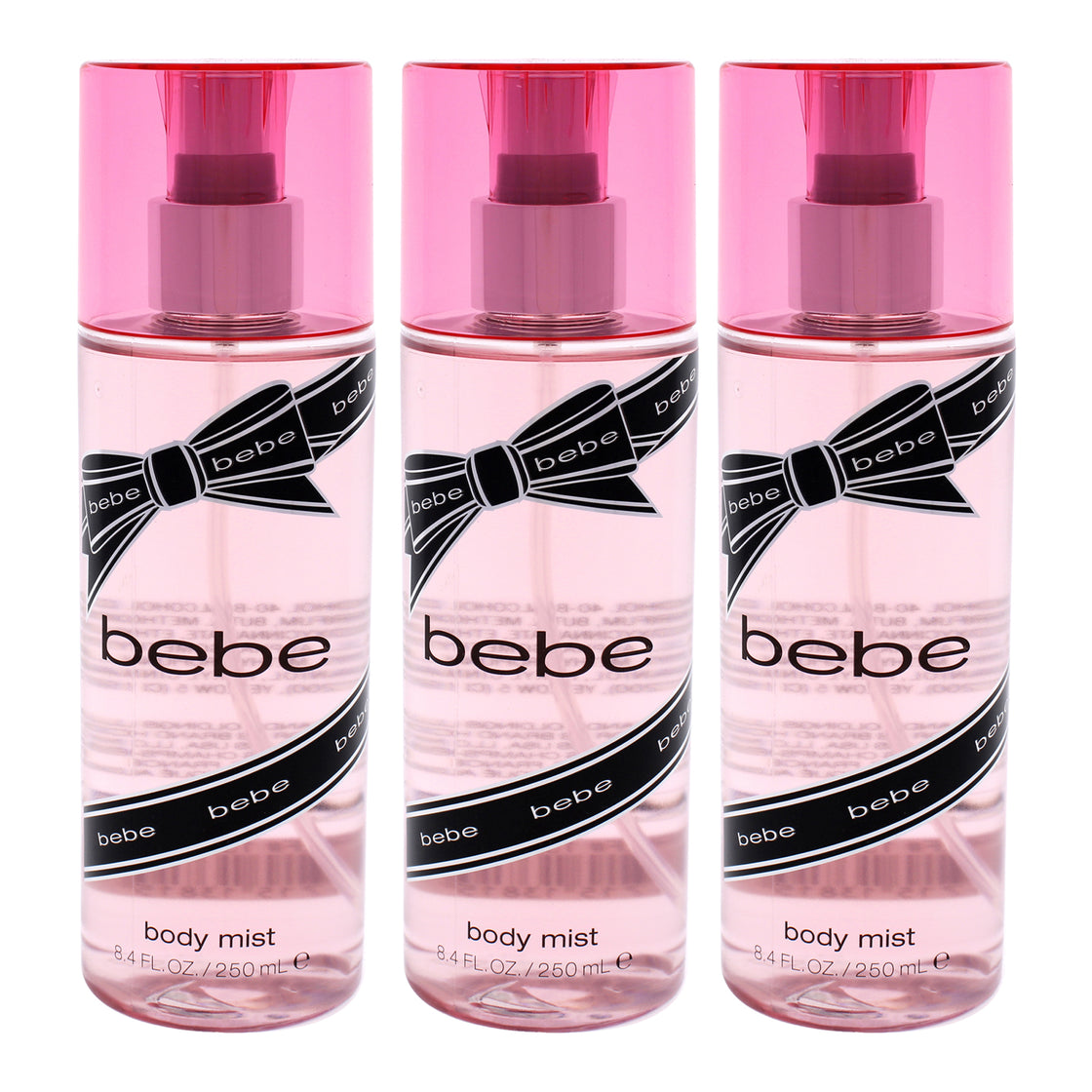 Bebe Silver by Bebe for Women - 8.4 oz Body Mist - Pack of 3