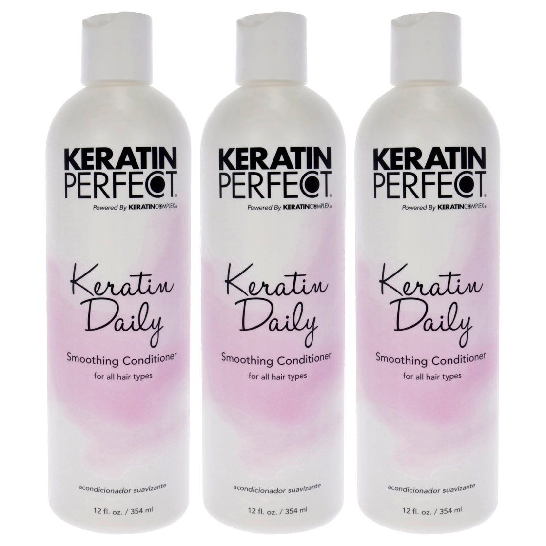 Keratin Daily Conditioner by Keratin Perfect for Unisex - 12 oz Conditioner - Pack of 3