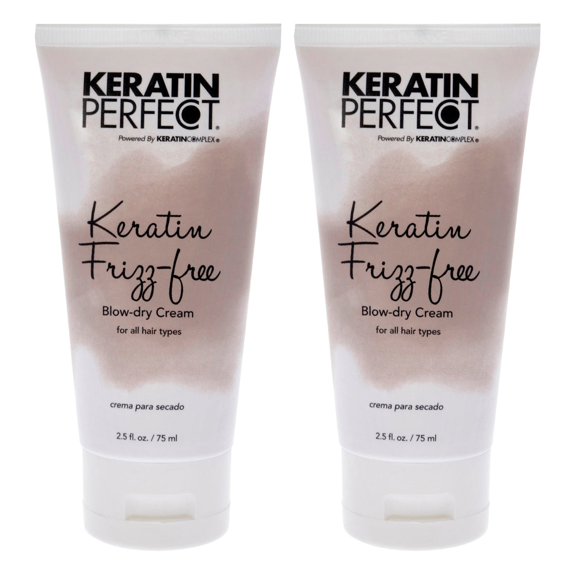 Keratin Frizz-Free Bow Dry Cream by Keratin Perfect for Unisex - 2.5 oz Cream - Pack of 2