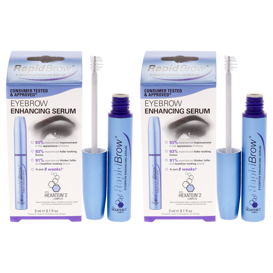 Rapidbrow Eyebrow Enhancing Serum by RapidLash for Unisex - 0.1 oz Serum - Pack of 2