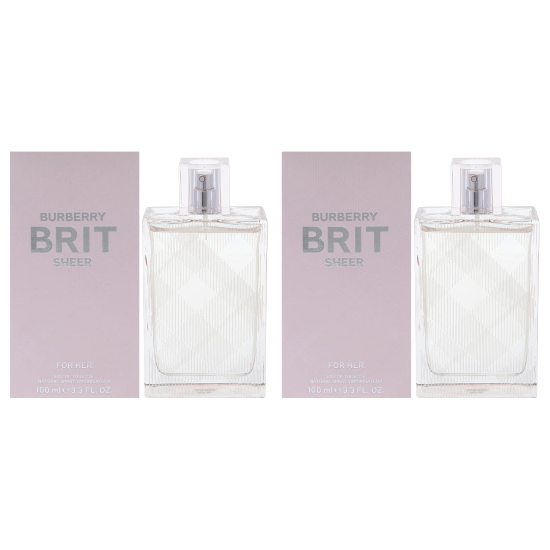 Burberry Brit Sheer by Burberry for Women - 3.3 oz EDT Spray - Pack of 2