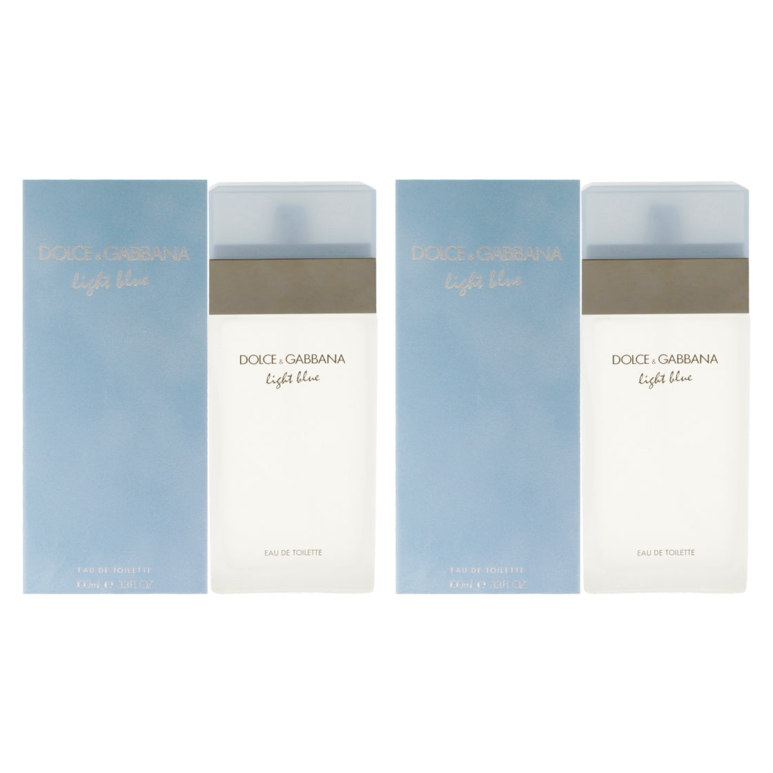 Light Blue by Dolce and Gabbana for Women - 3.3 oz EDT - Pack of 2