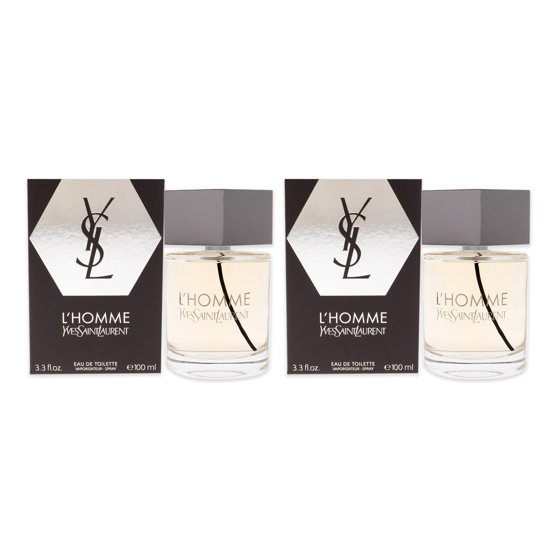 LHomme by Yves Saint Laurent for Men - 3.3 oz EDT Spray - Pack of 2