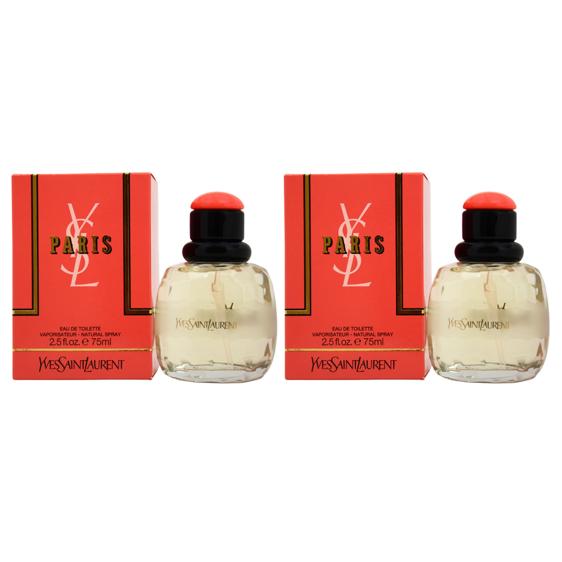 Paris by Yves Saint Laurent for Women - 2.5 oz EDT Spray - Pack of 2