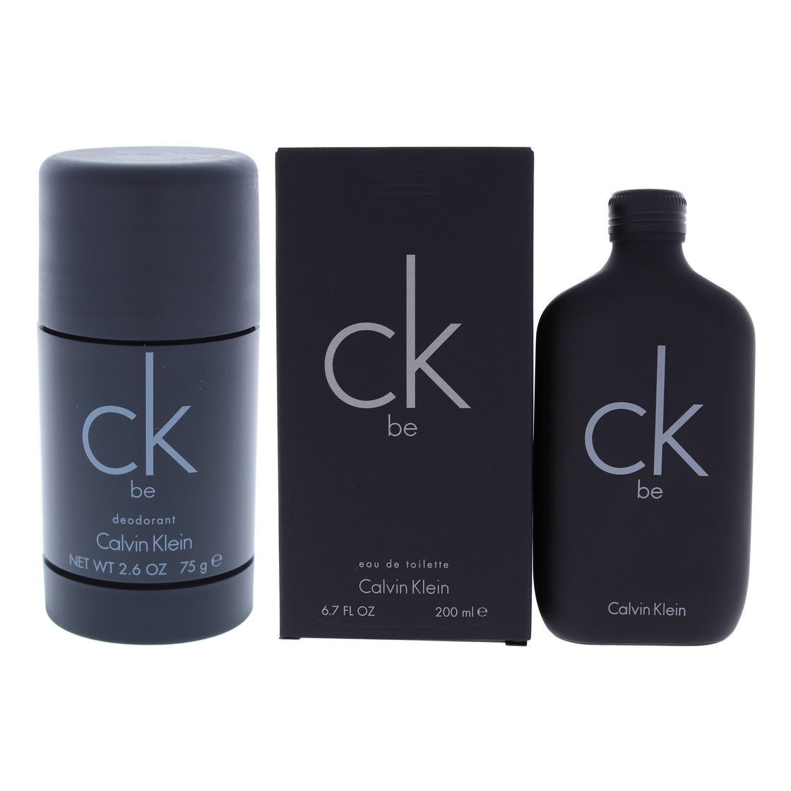 CK Be Kit by Calvin Klein for Unisex - 2 Pc Kit 6.7oz EDT Spray, 2.6oz Deodorant Stick