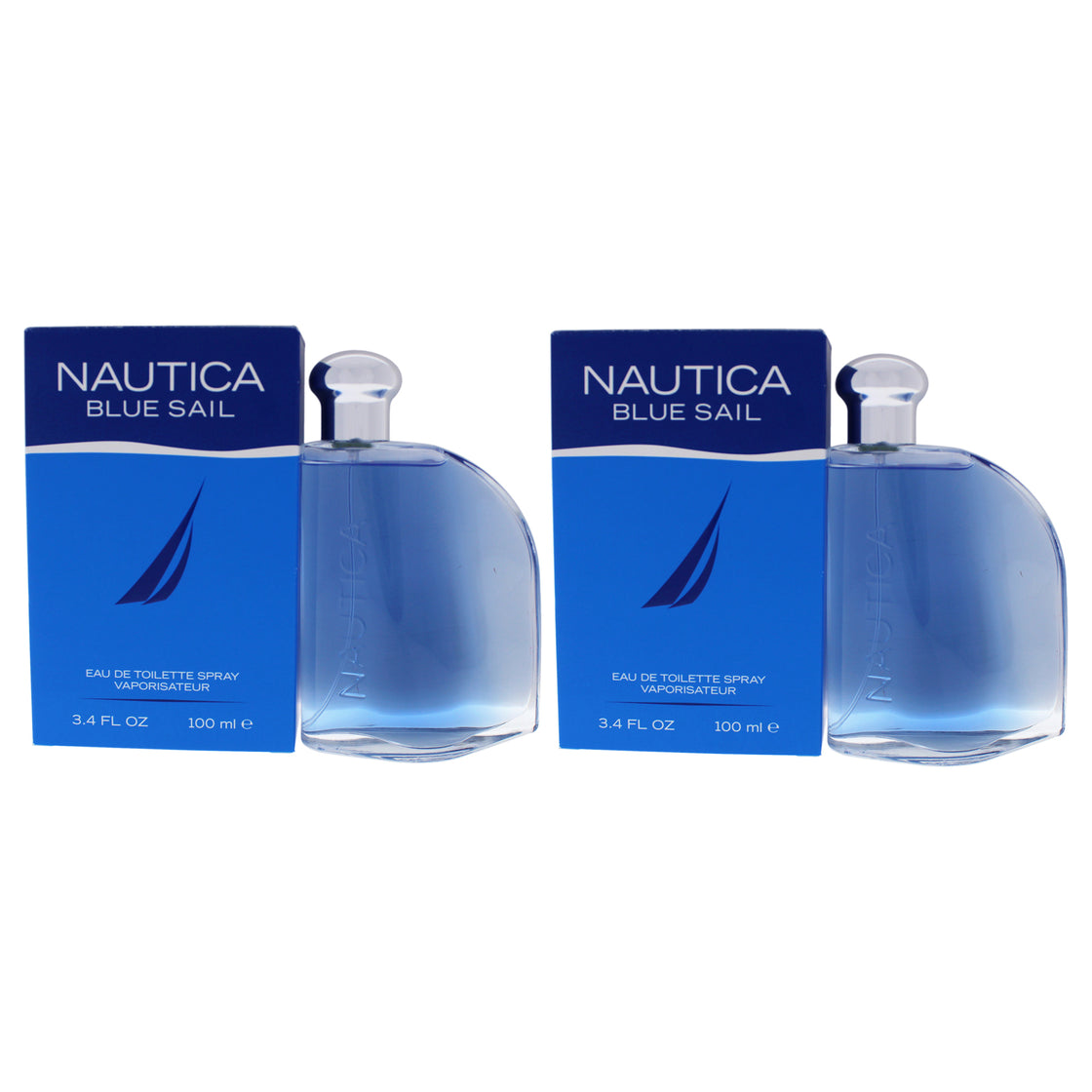 Blue Sail by Nautica for Men - 3.4 oz EDT Spray - Pack of 2