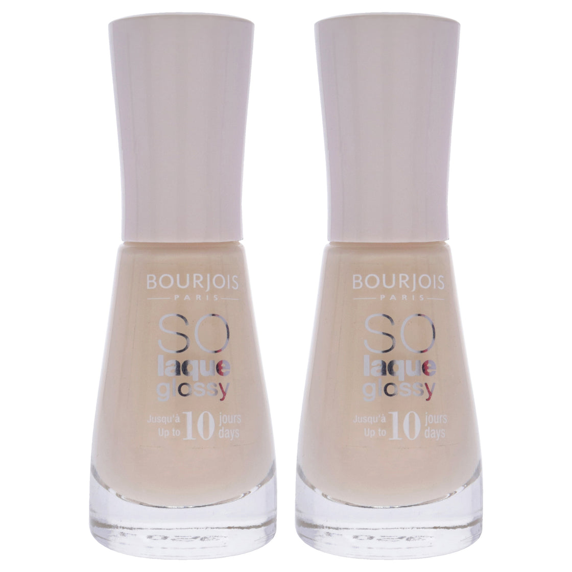 So Laque Glossy - 07 Coton Sur Ton by Bourjois for Women - 0.3 oz Nail Polish - Pack of 2