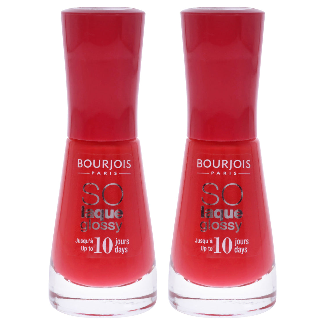 So Laque Glossy - 02 Prepphibiscus by Bourjois for Women - 0.3 oz Nail Polish - Pack of 2