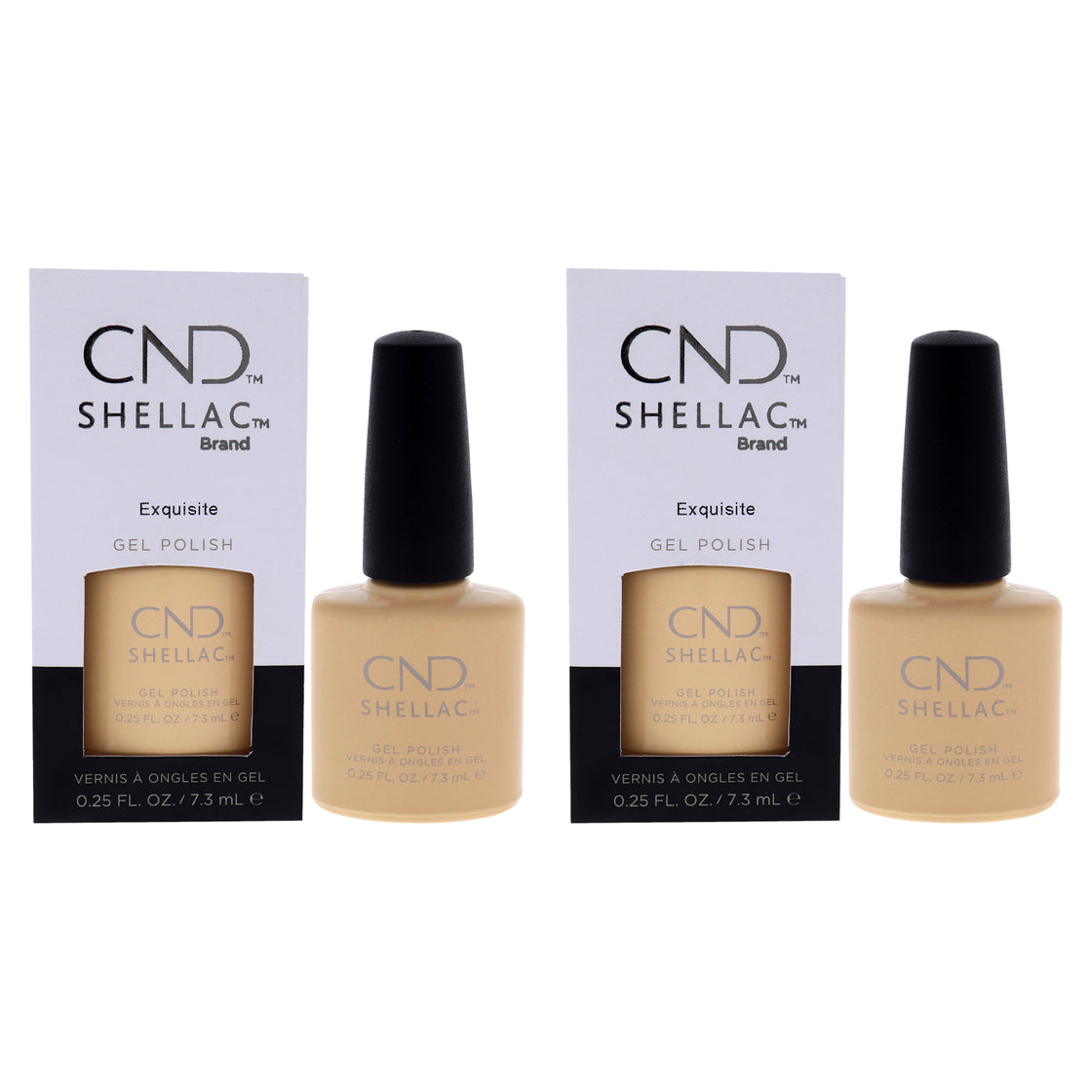 Shellac Nail Color - Exquisite by CND for Women - 0.25 oz Nail Polish - Pack of 2