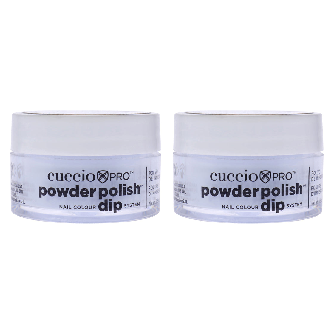 Pro Powder Polish Nail Colour Dip System - Peppermint Pastel Blue - Pack of 2 by Cuccio Colour for Women - 0.5 oz Nail Powder