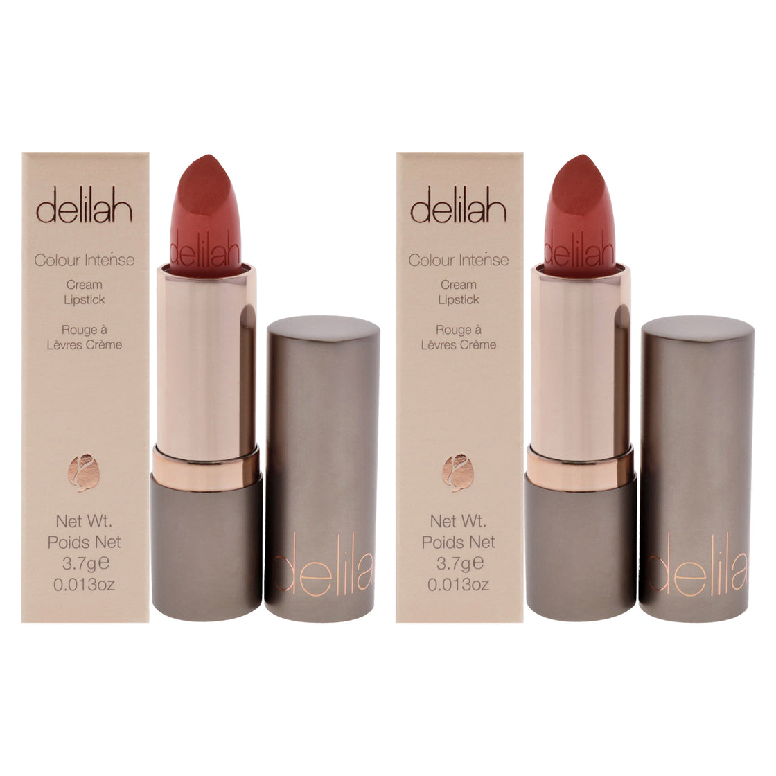 Colour Intense Cream Lipstick - Foxy by Delilah for Women - 0.013 oz Lipstick - Pack of 2