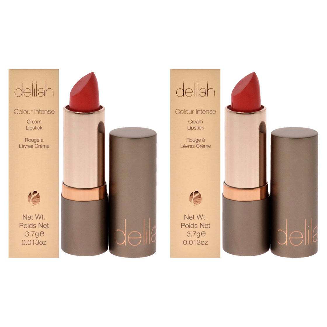 Colour Intense Cream Lipstick - Tango by Delilah for Women - 0.13 oz Lipstick - Pack of 2