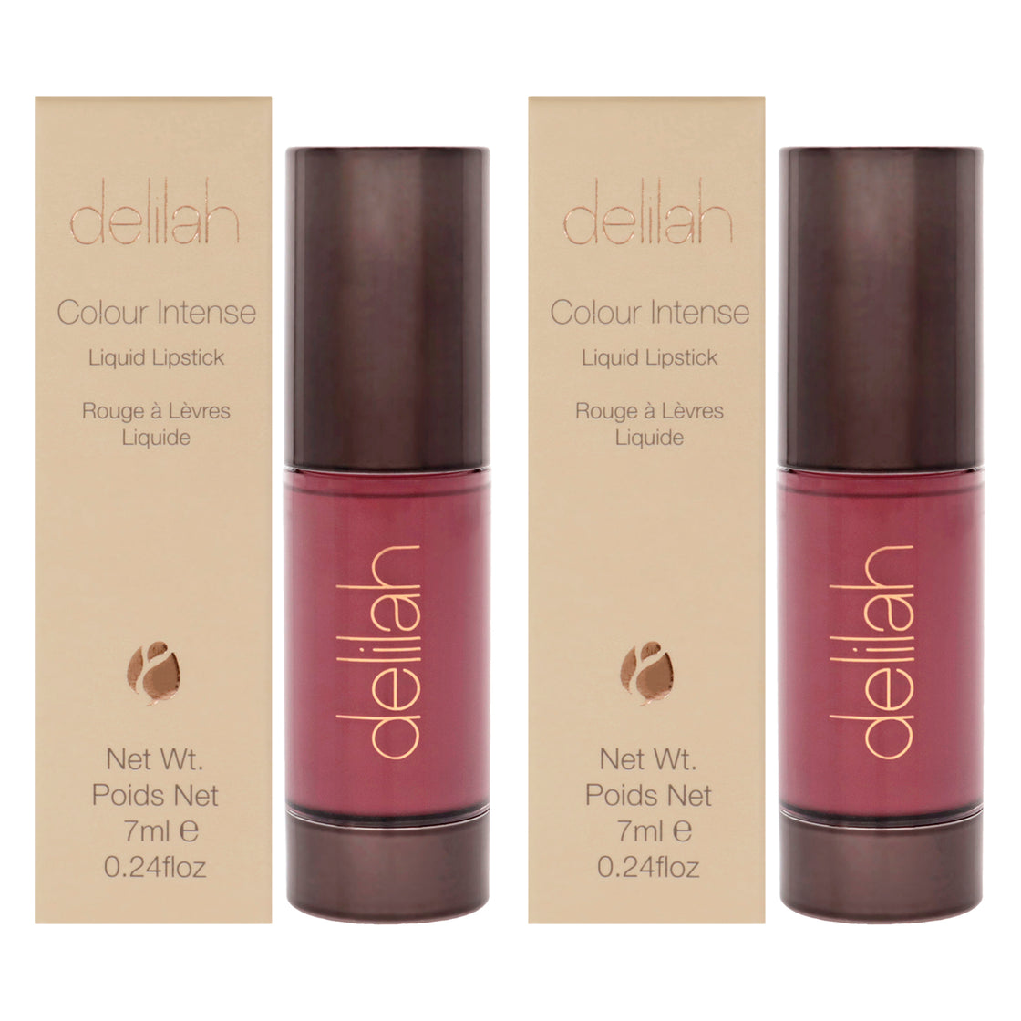 Colour Intense Liquid Lipstick - Belle by Delilah for Women - 0.24 oz Lipstick - Pack of 2