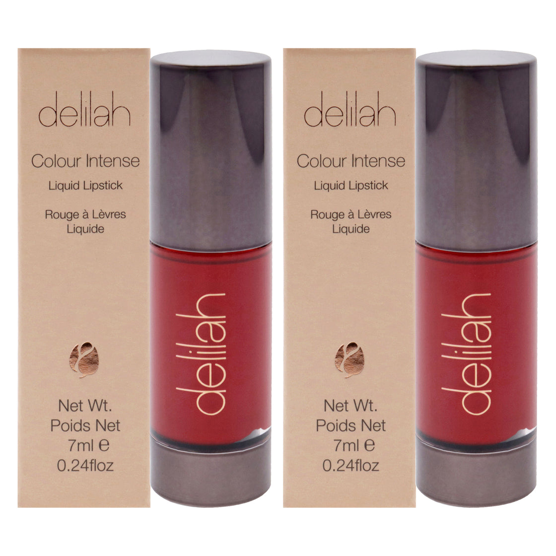 Colour Intense Liquid Lipstick - Flame by Delilah for Women - 0.24 oz Lipstick - Pack of 2