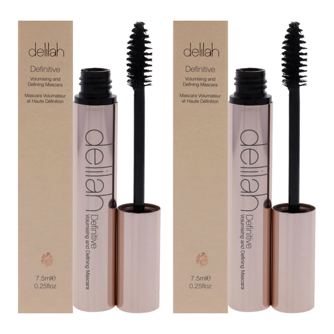 Definitive Volumising and Defining Mascara by Delilah for Women - 0.25 oz Mascara - Pack of 2