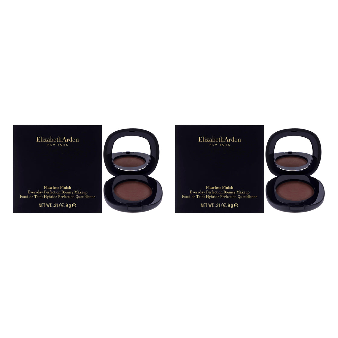 Flawless Finish Everyday Perfection Bouncy Makeup - 13 Espresso by Elizabeth Arden for Women - 0.31 oz Foundation - Pack of 2