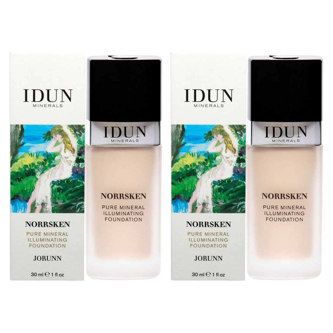 Norrsken Foundation - 201 Jorunn by Idun Minerals for Women - 1 oz Foundation - Pack of 2