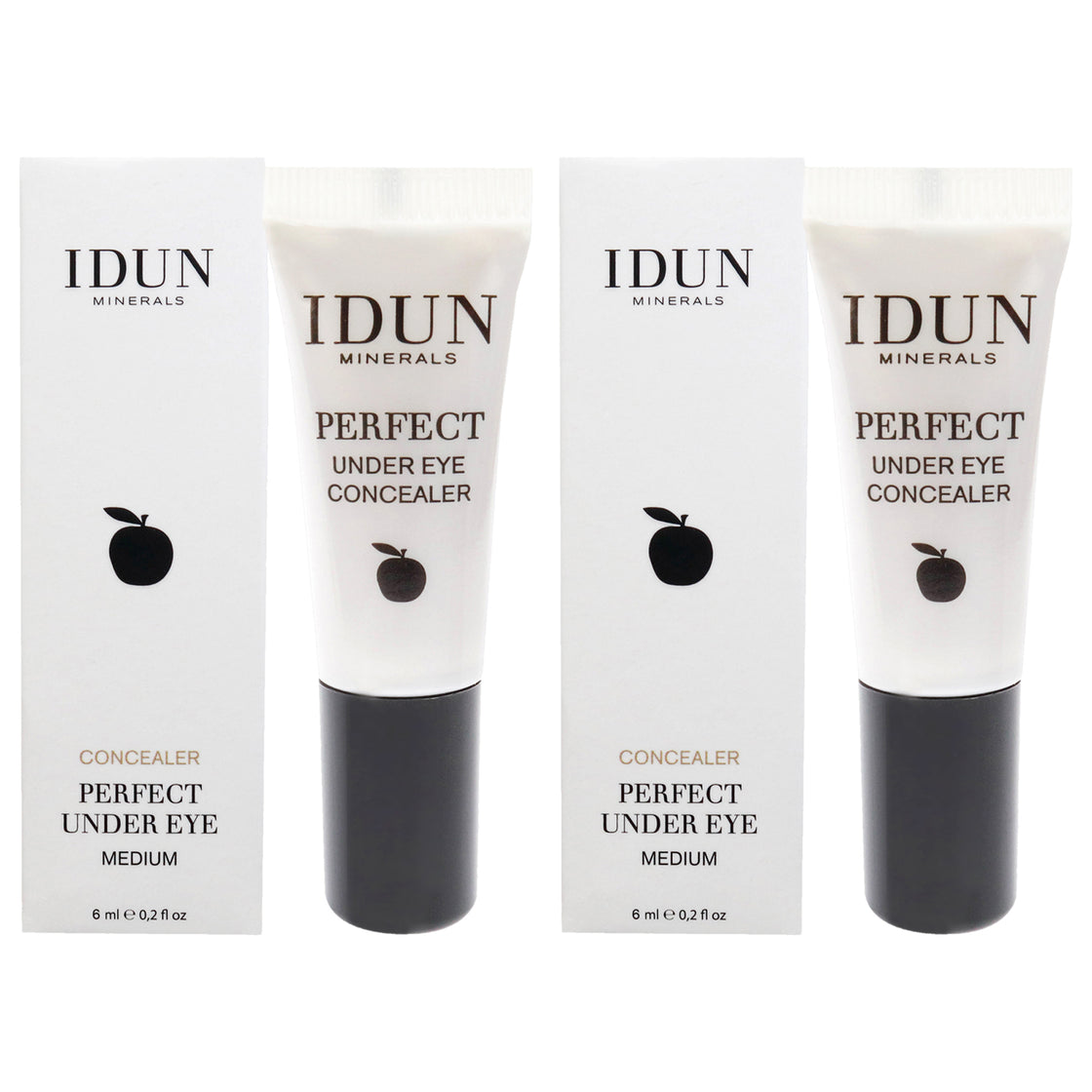 Perfect Under Eye Concealer - 032 Medium by Idun Minerals for Women - 0.2 oz Concealer - Pack of 2