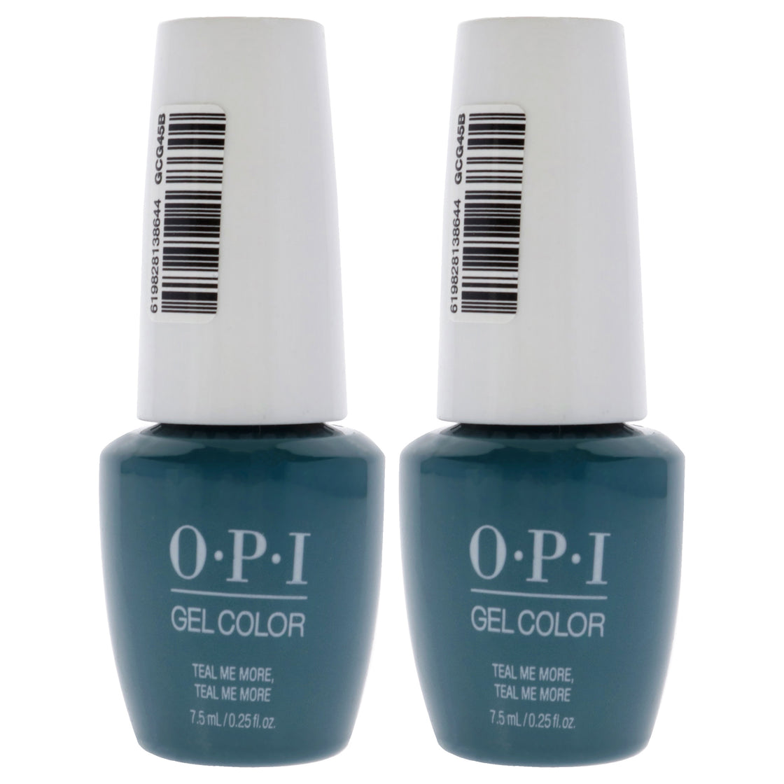 GelColor - GC G45B Teal Me More-Teal Me More by OPI for Women - 0.25 oz Nail Polish - Pack of 2