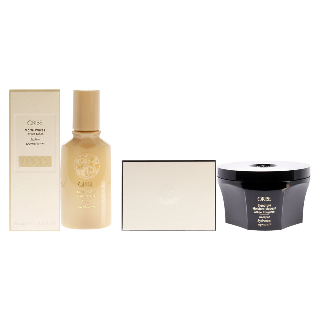 Matte Waves Texture Lotion and Signature Moisture masque Kit by Oribe for Unisex - 2 Pc Kit 3.4oz Lotion, 5.9oz Masque